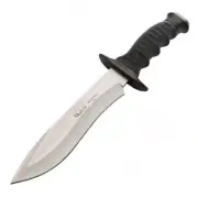 Muela Tactical 18 Fishing Hunting Knife | Black Zamak / Rubber Handle