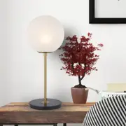 Oliana Table Lamp W200mm Antique Gold Iron Black Marble - OLIANA TL20-AGMB
