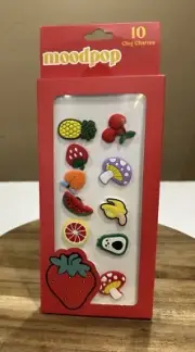 Orly Moodpop Crocs 10 Pc Fruit Charms /Shoe Decorations Charms