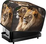 Two Lions Toaster Cover 2 Slice Bread Machine Covers Waterproof Universal Size Kitchen Small Appliance Cover with Hang Loop, Dust and Fingerprint Protection