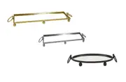 Eliza Rectangle Iron Mirror Tray with Handles - Black/Gold/Silver - 4 Sizes Available