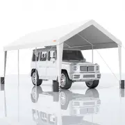 VEVOR Carport Car Canopy Garage Shelter Tent 10x20ft with 8 Poles for Auto Boats