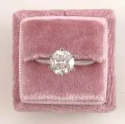 950 Platinum Over Engagement Ring Brilliant Cut 0.50CT Moissanite Diamond sz 5