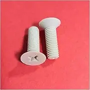 10pcs M3 M4 M5 M6 M8 Size Phillips Countersunk Screw Flat Male Bolts PPS Plastic Thread Pitch Anti-Corrosion(M6 x 30mm (10pcs))