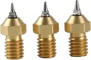 Anneome Airbrush Nozzle 0.2/0.3/0.5mm Nozzle 1.75mm Filament Nozzle 3D Printer Nozzle Golden