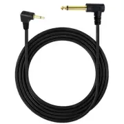 6.35mm 1/4" Mono Male to 3.5mm 1/8" TS Mono Male Right Angle Adapter Audio Cable