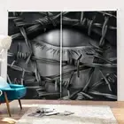 Eyes imprisoned by woven netsPrinting 3D Blockout Curtains Fabric Window