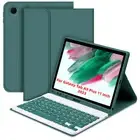 For Samsung Galaxy Tab A9 Plus 11 Inch BT Keyboard Case Auto Sleep/Wake(Green) H