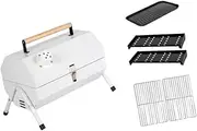 Abbraccia Portable Charcoal Grill Barbecue Grill with Baking Pan and Net Tabletop BBQ Grill for Yard Picnic Outdoor Fishing Party