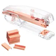 Acrylic Stapler Set, Portable Desktop Stapler with 24/6 Staples, Rose Gold