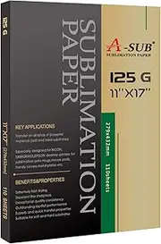 A-SUB Sublimation Paper 11''x17'' 'For EPSON ME SeriesRICOH GX Series And SAWGRASS Printers110 Sheets