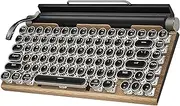 Retro Typewriter Wireless Mechanical Keyboard, 83 Blue Keys with Bluetooth 5.0 Vintage Punk, 14 Modes LED Backlight, Type C, Compatible with PC/Laptop/Mac/Pad/Phone,