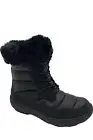 Sperry Bearing Plushwave Faux Fur Lace-Up Boots Black