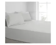 Algodon King Bed Combo Fitted Sheet Set w/Pillowcases 300TC Cotton Silver