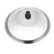 Metal Wok Lid Cooking Pot Lid Stainless Steel Pan Cover Kitchen Wok