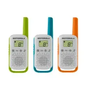 Motorola Talkabout T110TP Two-Way Radio, 16 Mile, 3 Pack, Green/Orange/Red