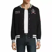 Men's Star Wars Black Varsity Bomber Jacket Darkside Snap Closure Size: XL ()