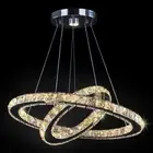 LED Chandelier Modern Contemporary 2 Rings Pendant Light Adjustable Stainless St