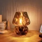 Mushroom Lamp Small Vintage Table Lamp for Bedroom Nightstand, Bedside Lamp T...