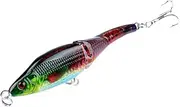LLEIIshen 1Pcs Multi-Part Fishing Lures 95mm 8g 3 Section Minnows Crankbait Wobblers Bass Fish Slowly Sinking Swimbait Fishing Tackle/1850
