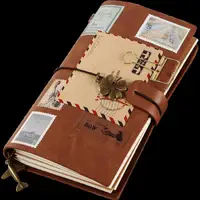 在飛比找松果購物優惠-筆記本 現貨 TN旅行手帳本子復古隨身筆記本文具皮日記本活頁