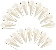 BRIGHTFUFU 1Set Disposable Appetizer Wood Cones and Food Picks Charcuterie Cones and Fruit Picks for Tropical Party Decorations and Gatherings