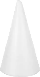Homoyoyo Craft Foam Cone Polystyrene Cone Shapes White Christmas Tree Crafts Table Centerpiece Props Foam Cones for Crafts, Holiday Gnomes, Christmas Decorations DIY Art Projects 13.38In 1PCS