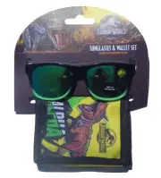 JURASSIC WORLD 100% UV Shatter Resistant Sunglasses & Tri-Fold Wallet Set NWT