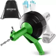 MEISTERFAKTUR Drain Snake 35FT Auto Feed Plumbing Auger for Sink and Drain
