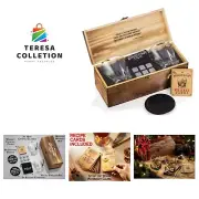 Whiskey Set - 12pc with Granite Stones, Glasses & Coasters