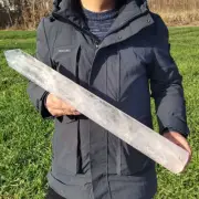 10.3LB Natural Clear Quartz Obelisk white Cystal Point Wand Tower healing decor