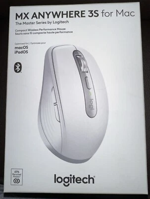 Logitech MX Anywhere 3S Wireless Mouse for Mac (Space Grey/Pale Grey)