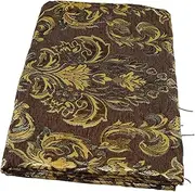 TinaKim Thick European Jacquard Chenille Upholstery Fabric for Sofa Chair Decoration - Damask Pattern (Chocolate,6 Yard pre Cut)