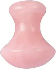 1Pc Natural Stone Massage Tool with Mushroom Head Design for Point and for Neck Back and Shoulder Massage Pink