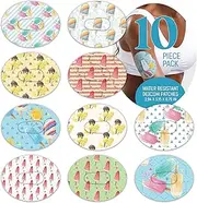 Dexcom Adhesive Mix Design - Adhesive Patches with Split Backing, Easy to Apply x 10 Pack Icecream Mix