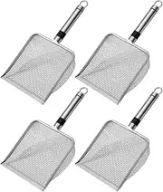 Stainless Steel Sifter - Garden Dirt Scoop, Pot Net Tool | 2/2.8/3.8/5 mm Mesh Shovel for Compost, Ground Sides for Planting Garden Beds, Greenhouse and Sand Garden Screening Tasks