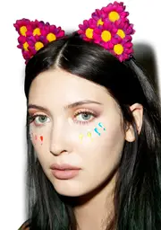 [FlowerChild Revolution] Crimson Carmella Daisy Cat Ears