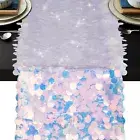 Mermaid Party Table Runner Mermaid Sequin Table Cloths for Parties Glitter ⊹