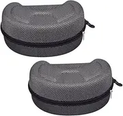 NOLITOY 2pcs Large Hard Shell Goggles Case Spacious Storage Box for Snow Sports Skiing Protective Eyewear Cover Stylish Black Design for Motorcycle Ski Goggles