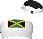 [Generic] National Emblem of Jamaica Sun Visor Hats Jamaican Sunscreen Visor Cap for Sport Beach Tennis Golf Running Hiking