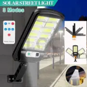 120 LED Solar Street Light Lamp Motion Sensor Lights Remote Garden Yard Flood AU