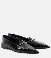 [Victoria Beckham] Victoria Beckham Morsetto croc-effect leather loafers AU 4 black