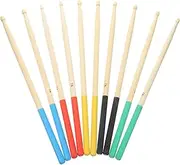 ERINGOGO 5 Pairs Maple Drumsticks Durable Percussion Mallets for Beginners and Professionals for All Drumming Styles
