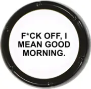 F*%k Off, I Mean Good Morning Sound Button - Joke Gag Gift Funny Talking Prank
