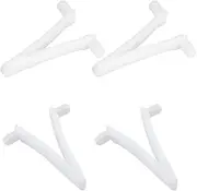 12 Pieces Pool Butterfly Clip V Clip Pool Attachment Clip for Swimming Pool Pole Attachments for Leaf Rake Brush Skimmer Net, White