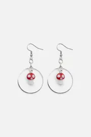 Mushroom Charm Earrings