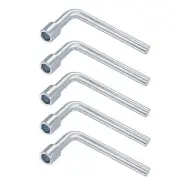 7mm Metric L Shaped Angled Open Hex 6 Point Socket Wrench, Single Ended 5 Pcs