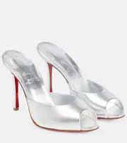 [Christian Louboutin] Christian Louboutin Dolly metallic leather mules AU 6 metallic