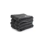4pc Onkaparinga Flinders Bathroom Hand Towels Set 45x65cm Cotton 600GSM Charcoal