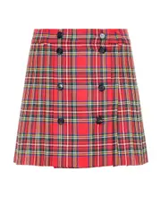 Plaid skirt IT40 red